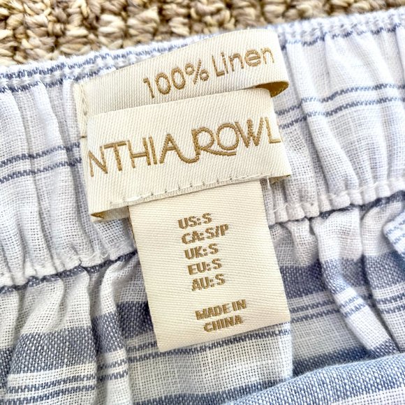 Cynthia Rowley NWT Striped Linen Midi Skirt - Picture 5 of 9